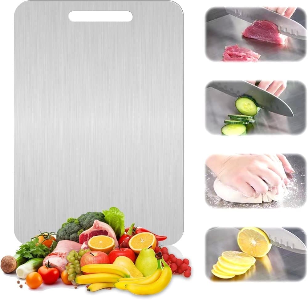 Titanium Double-Sided Cutting Board BPA-Free, 34x23 cm - Image 1