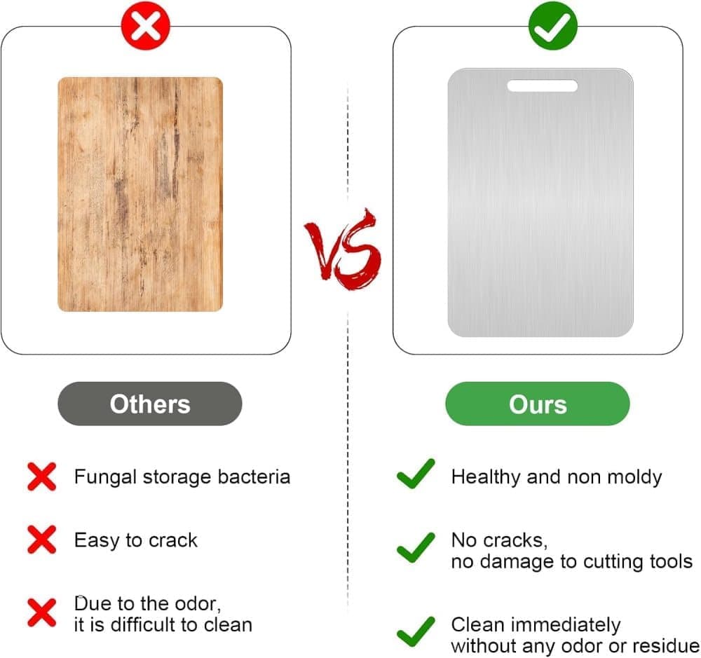 Titanium Double-Sided Cutting Board BPA-Free, 34x23 cm - Image 4