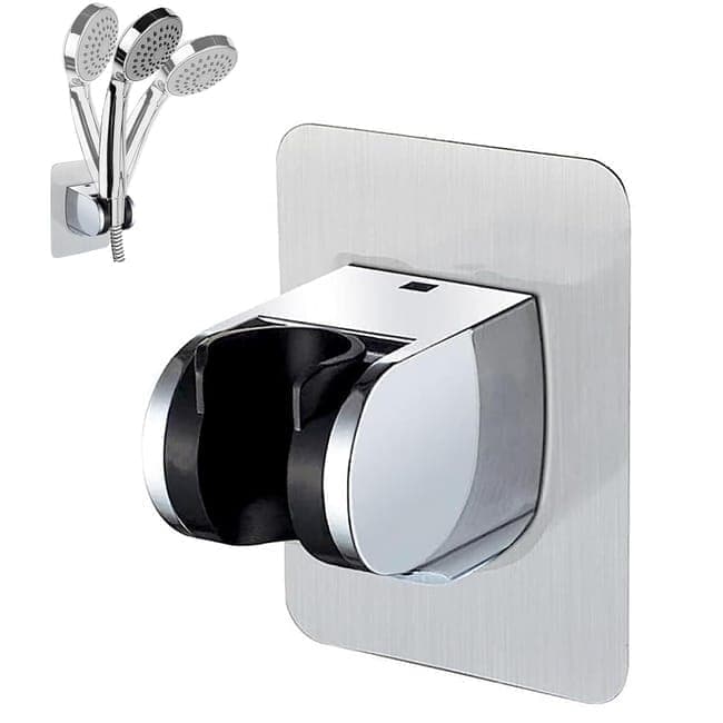 Adjustable self-adhesive shower holder no drilling wall bracket for handheld shower, easy bathroom installation - Image 1