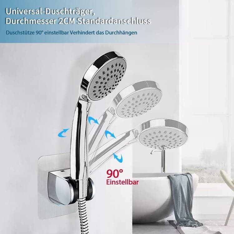 Adjustable self-adhesive shower holder no drilling wall bracket for handheld shower, easy bathroom installation - Image 3