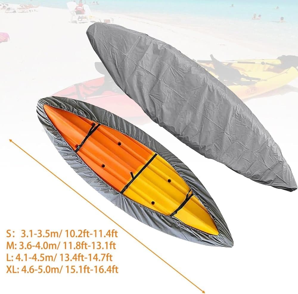 420D Waterproof Kayak Canoe SUP Cover, Universal Outdoor Boat Cover with Dust and UV Protection, 420D(XL) - Image 2
