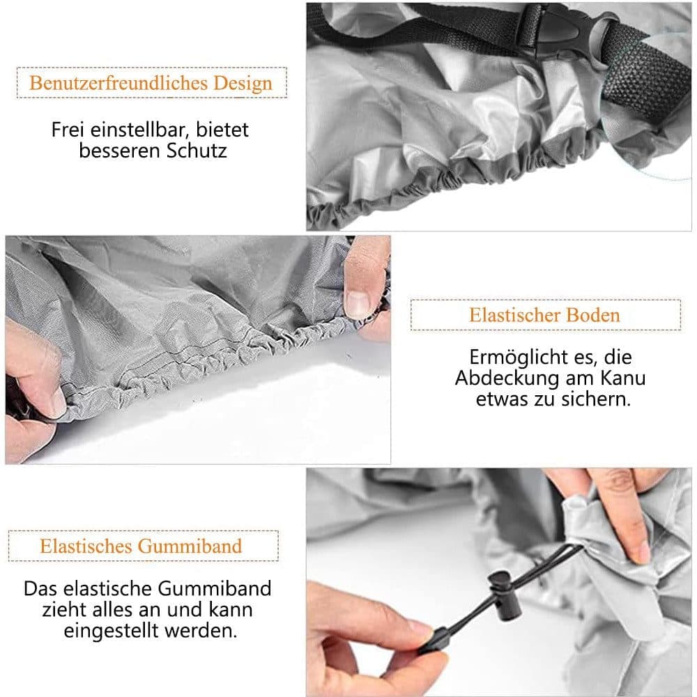 420D Waterproof Kayak Canoe SUP Cover, Universal Outdoor Boat Cover with Dust and UV Protection, 420D(L) - Image 3