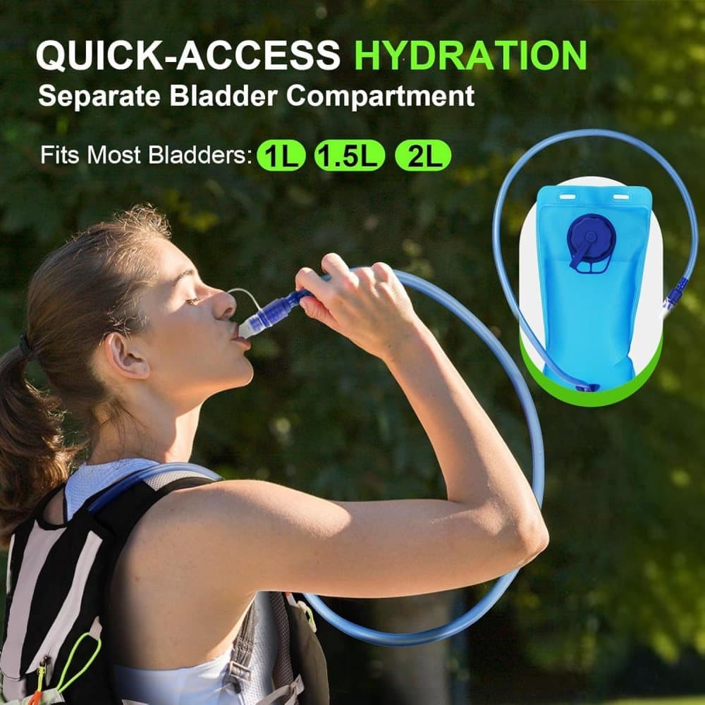 Reflective vest with hydration bladder, unisex adjustable breathable for running cycling marathons - Image 4