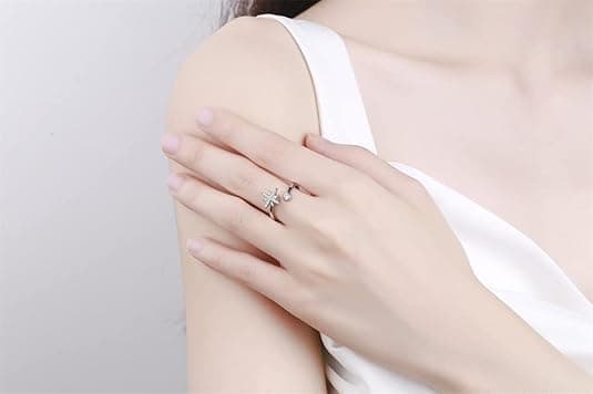 3-Piece Adjustable Stress Ring for Women with Rotatable Decor, Anxiety Relief, One Size - Image 4