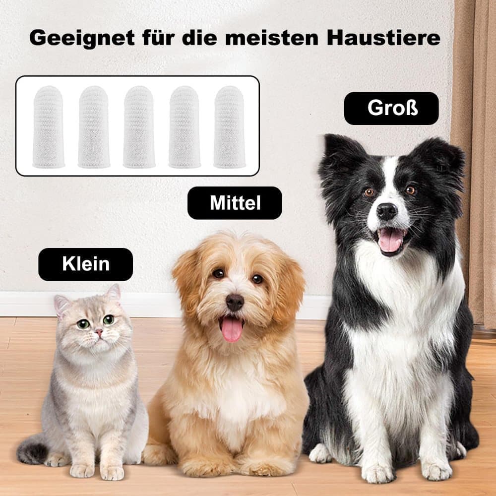 20 Pack Pet Finger Brush for Dogs and Cats, Gentle Teeth Cleaning, Reusable, Compatible with Oral-B - Image 5