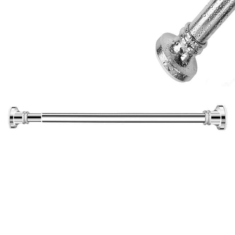 Telescopic Curtain Rod Extendable Cabinet Rod Stainless Steel, 47-132CM - Image 1