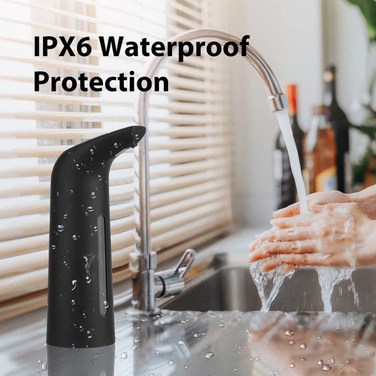 400ml Touchless Automatic Liquid Soap Dispenser, Black - Image 5