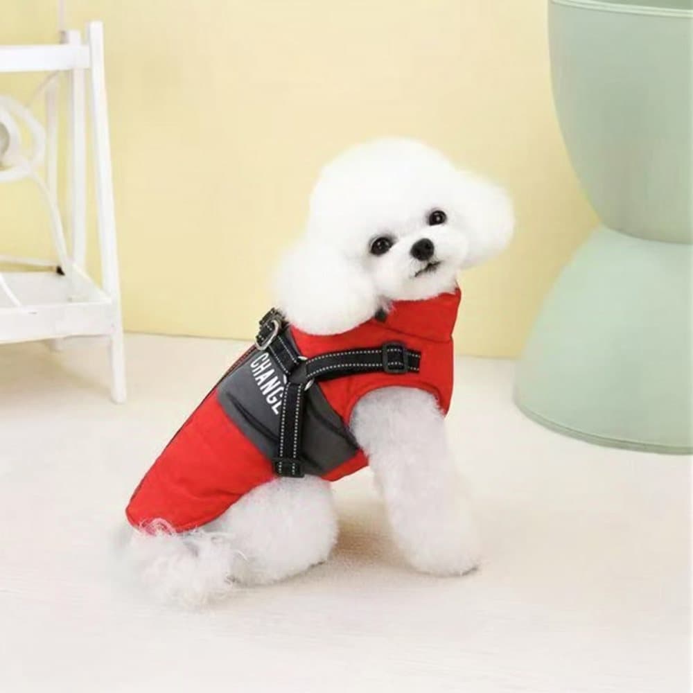 Winter Dog Vest Warm Soft Stand Collar Windproof Waterproof, Multiple Colors, S M L, XL, Red - Image 3