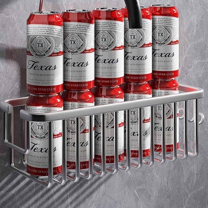 Shower Shelf without Drilling Hanging Shower Basket for Shampoo and Soap, Silver, Bathroom Storage Organizer - Image 6