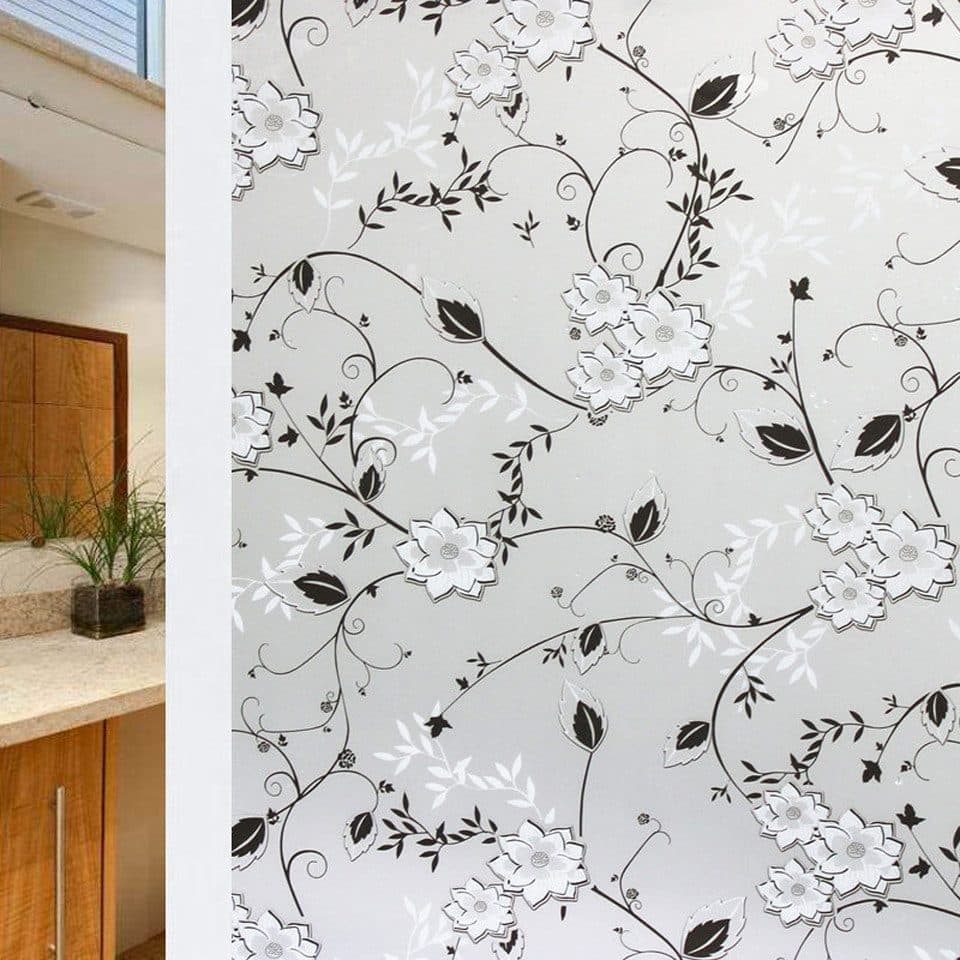 Frosted window film self-adhesive privacy UV protection decorative plastic for glass, 17.7 x 78.7 inches - Image 8