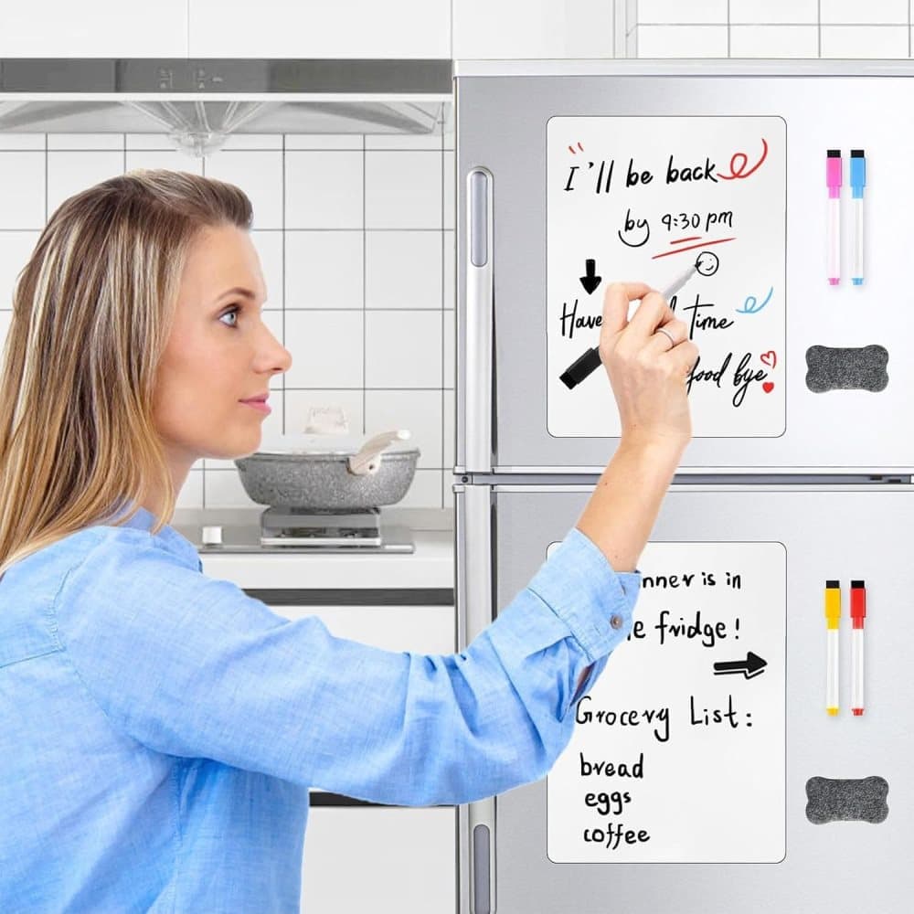 Magnetic Whiteboard A3 for Refrigerator, White - Image 2