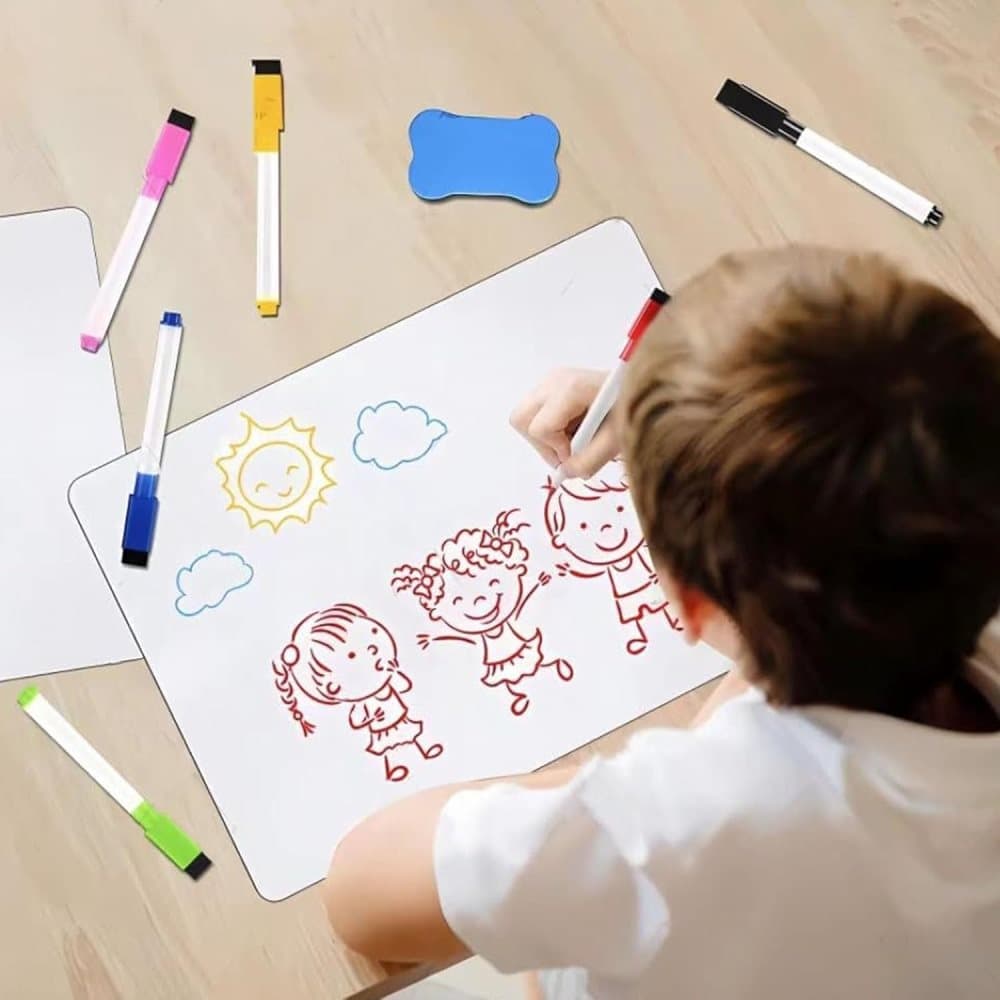 Magnetic Whiteboard A3 for Refrigerator, White - Image 4