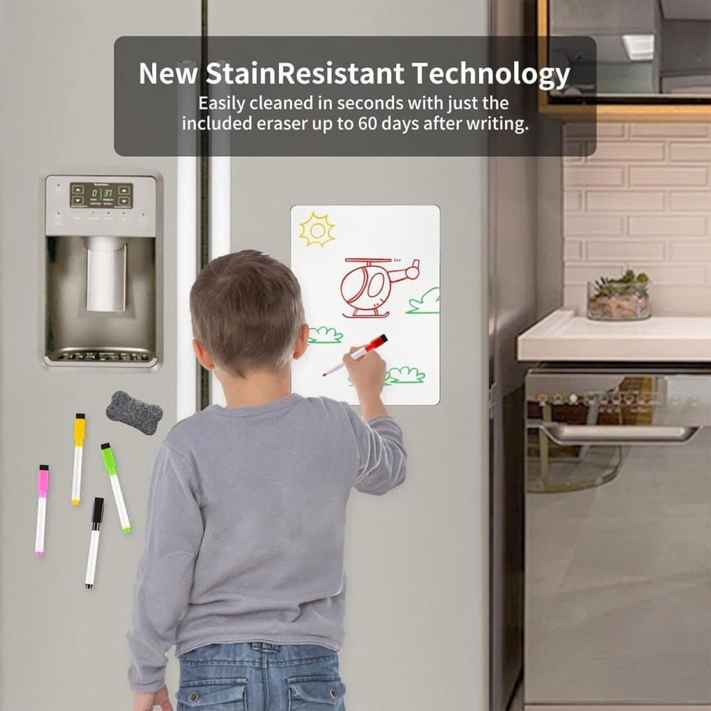 Magnetic Whiteboard A3 for Refrigerator, White - Image 6