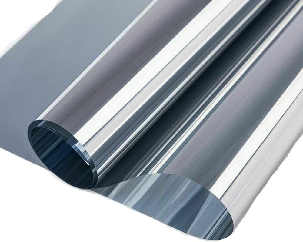 Mirror Reflective Self-Adhesive Window Film for Sun Protection UV Blocking and Privacy, Gray, 50cmx2m - Image 1