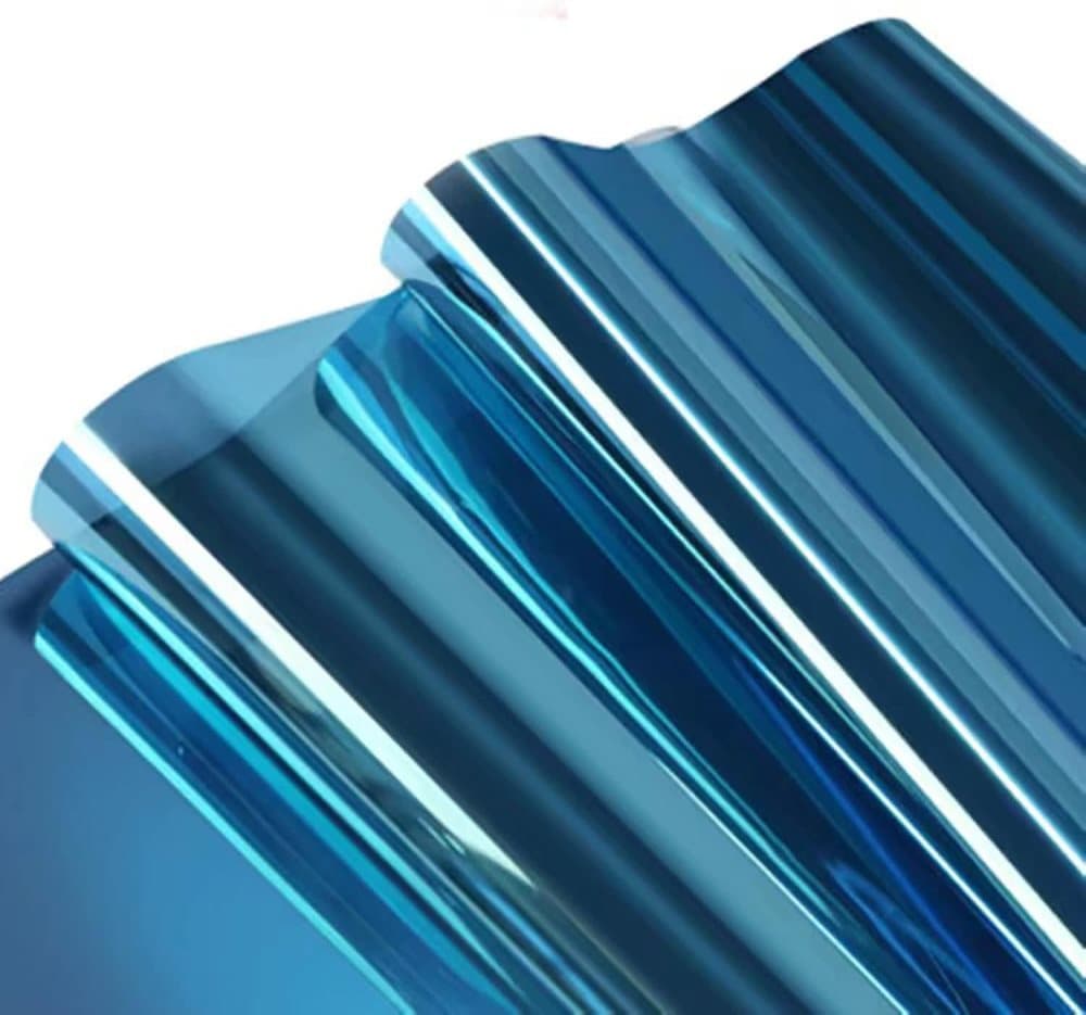 Self-adhesive Window Film Mirror Reflective Sun Protection UV Block Heat Privacy, 40cmx5m, Blue - Image 1