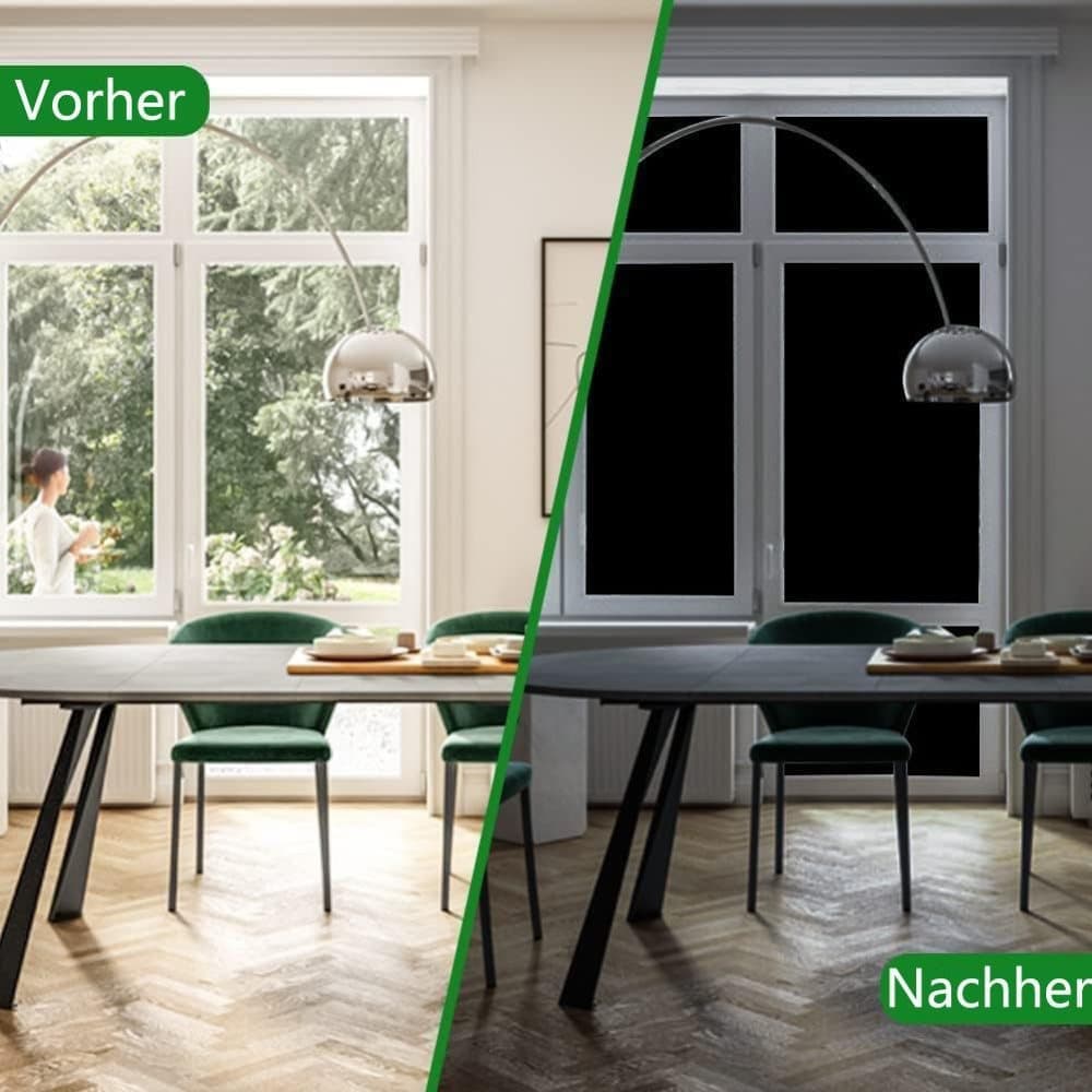 40cmx5m Self-Adhesive Window Film Mirror Reflective Black, Blocks Heat and UV Radiation for Sun Protection and Privacy - Image 2