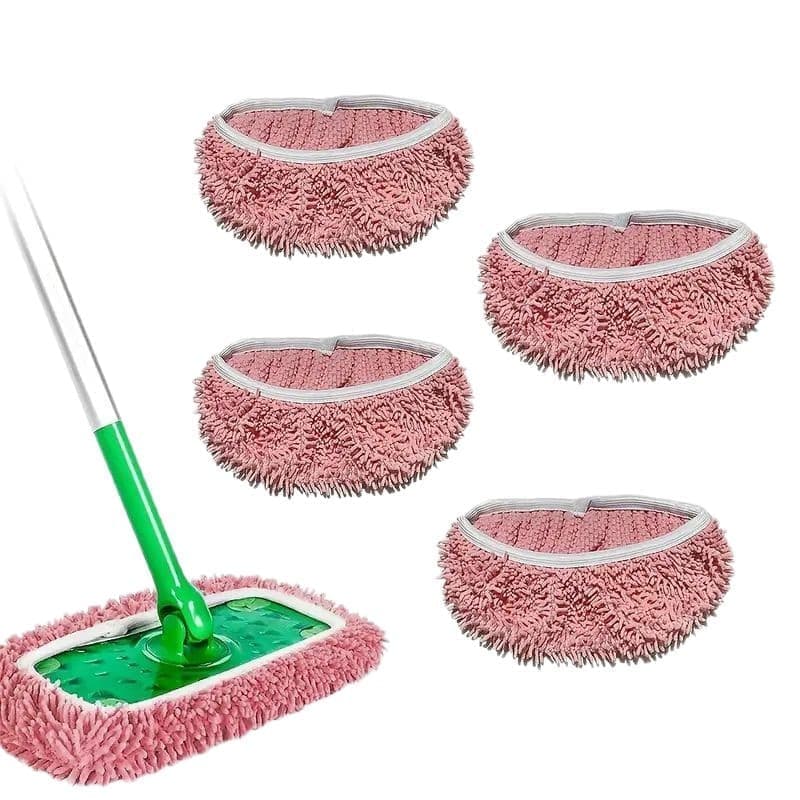 4 Replacement Cloth Covers for Swiffer Mop, Reusable Wet and Dry Cleaning Cloths, Compatible with Swiffer - Image 1