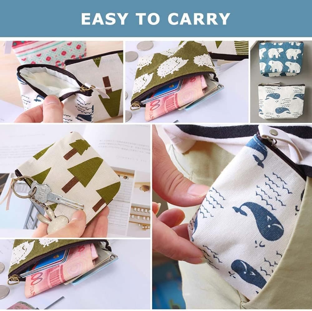 8-Pack Mini Makeup Bags with Zipper for Travel Storage, 8-Pack - Image 3