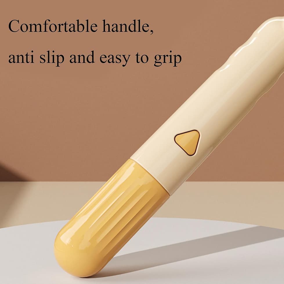Self-Cleaning Dog Cat Fur Brush Removes Loose Hair, Easy Clean Design, Yellow - Image 3