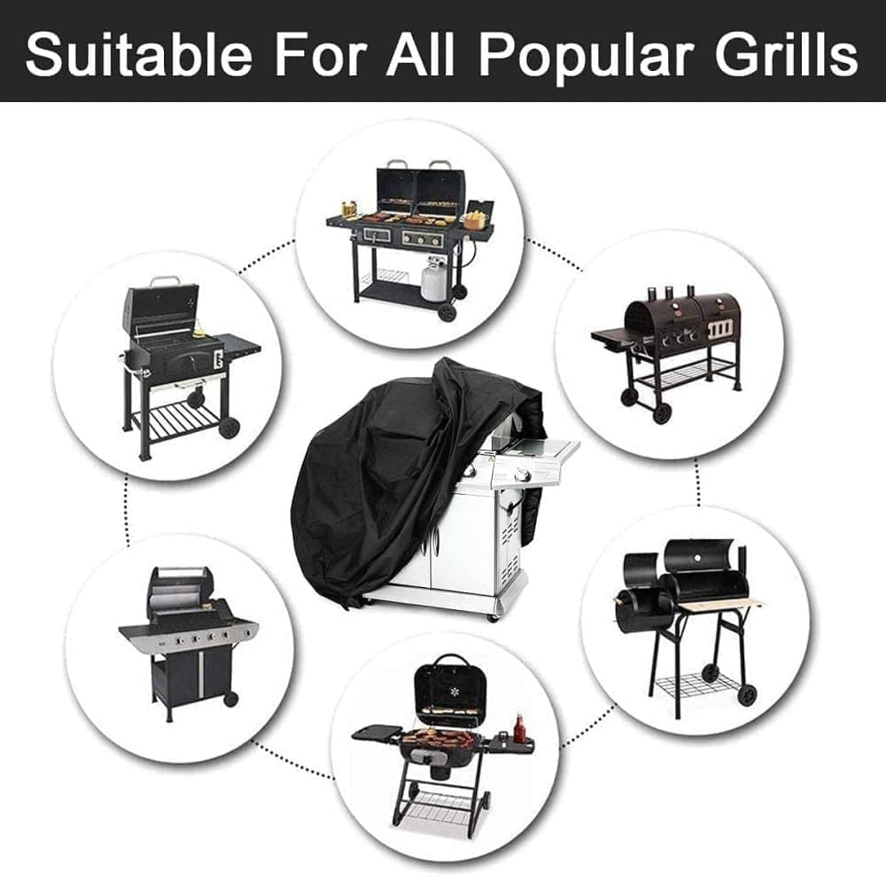 Waterproof Grill Cover 210D Oxford with UV Protection, 145x61x117 cm - Image 8