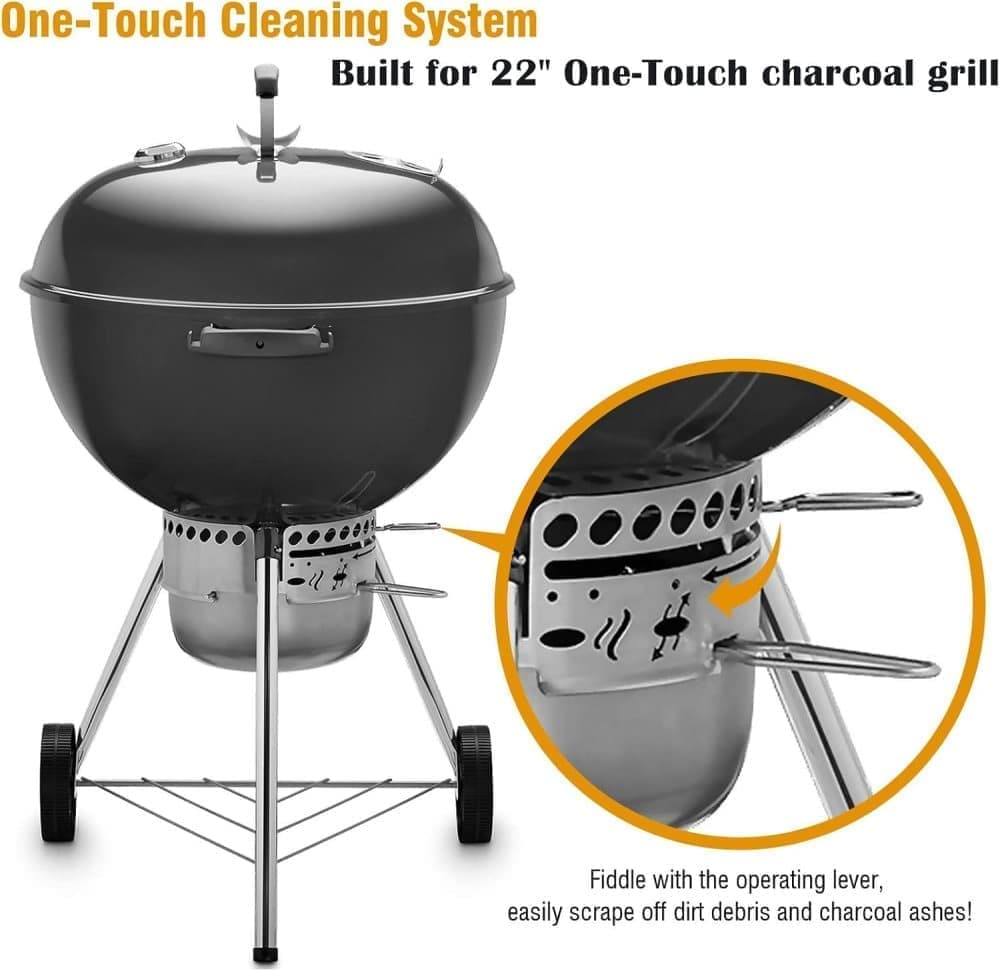 Weber One-Touch Cleaning System Kit, Heat Resistant and Easy to Install, 22-1/2-Inch - Image 3