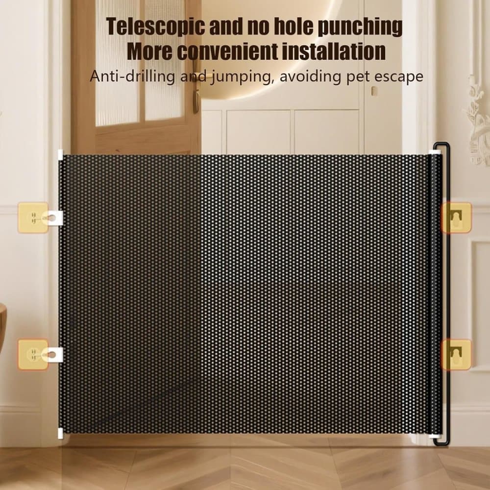 Child Safety Gate Removable for Indoors, 40/50x125 cm, Compatible with Children & Pets, Black, 50×125cm - Image 4