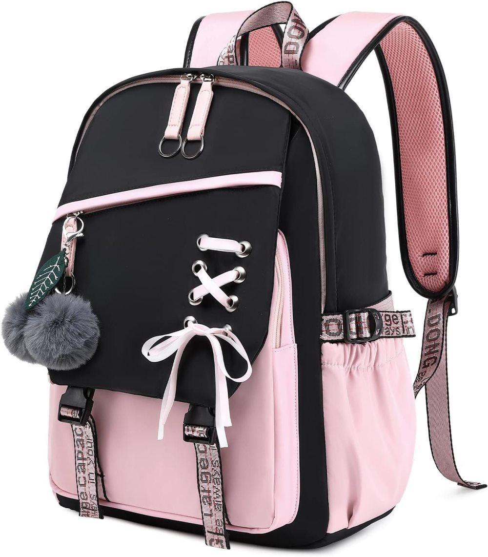Children Backpack for School, Waterproof Durable Large Capacity Backpack for Kids Teens, Comfortable to Carry, Pink - Image 1