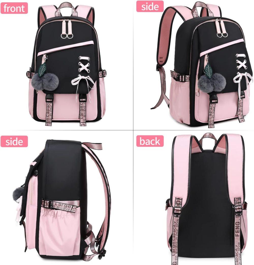 Children Backpack for School, Waterproof Durable Large Capacity Backpack for Kids Teens, Comfortable to Carry, Pink - Image 3