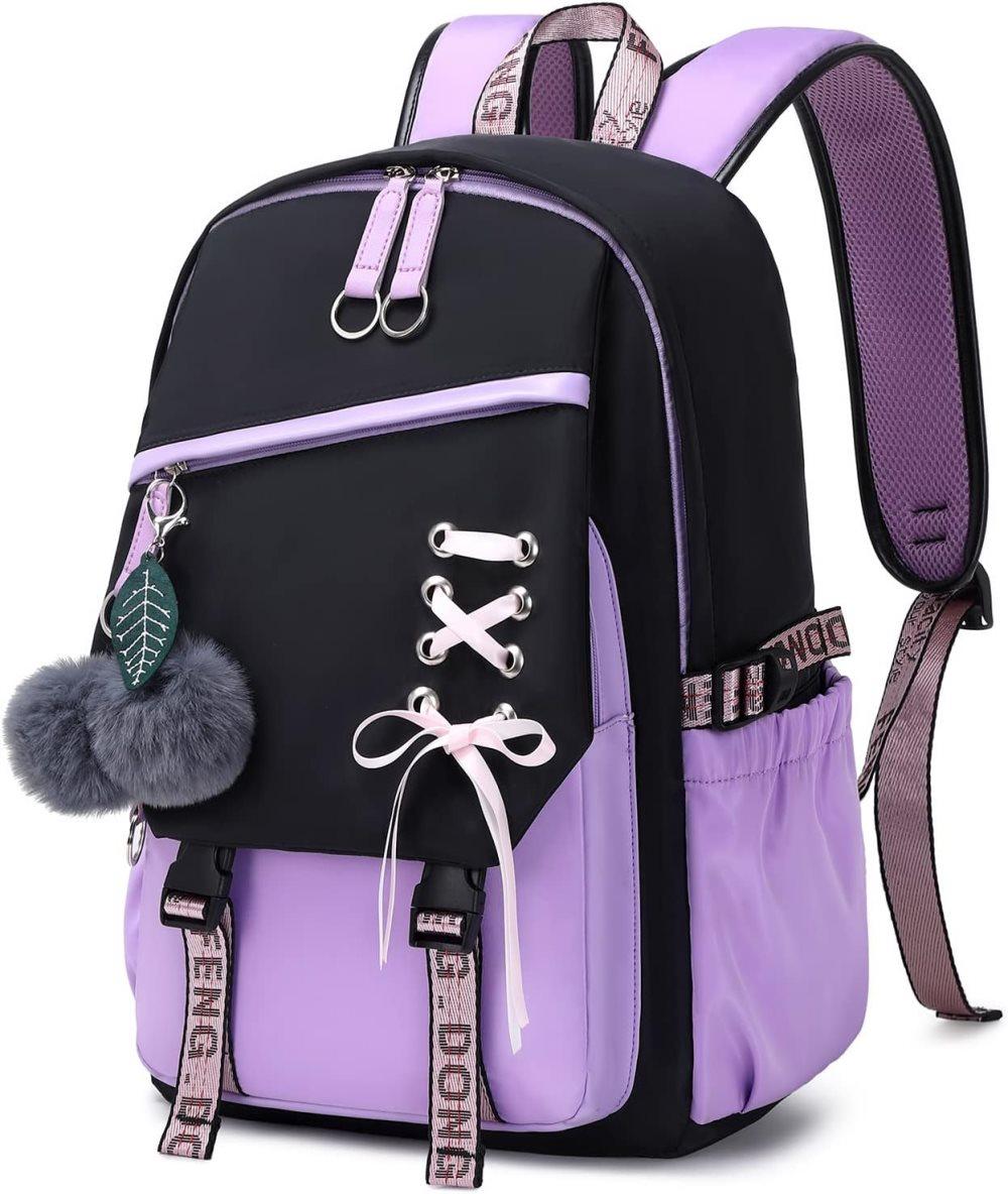 Waterproof Children Backpack for School, Durable Large Capacity Comfortable to Carry, Purple - Image 1