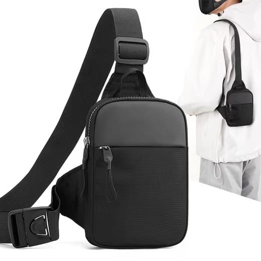 Waterproof Shoulder Bag for Cycling Sports Travel, Black, M - Image 1