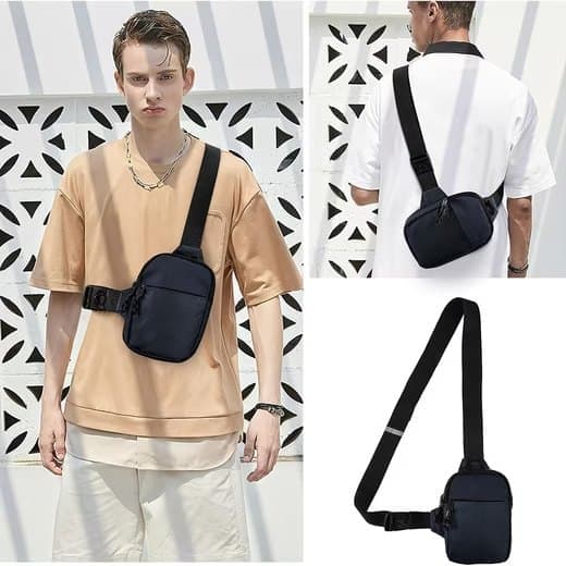 Waterproof Shoulder Bag for Cycling Sports Travel, Black, L - Image 2
