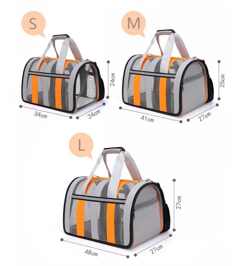 1 Pack Foldable Pet Carrier Bag for Cats and Dogs, Soft Breathable Travel Bag, Black, M - Image 7