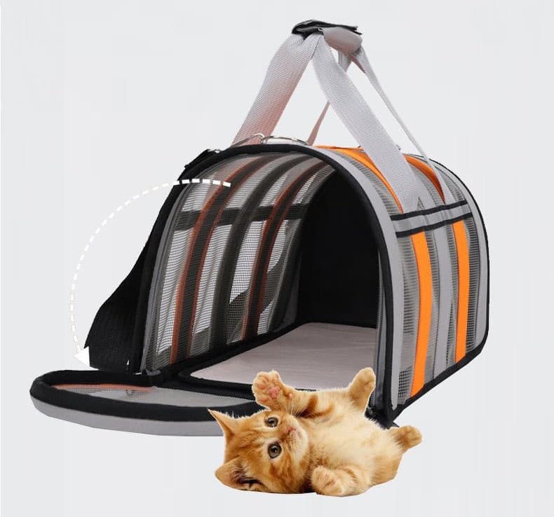 1 Pack Foldable Pet Carrier Bag for Cats and Dogs, Soft Breathable Travel Bag, Black, S - Image 8