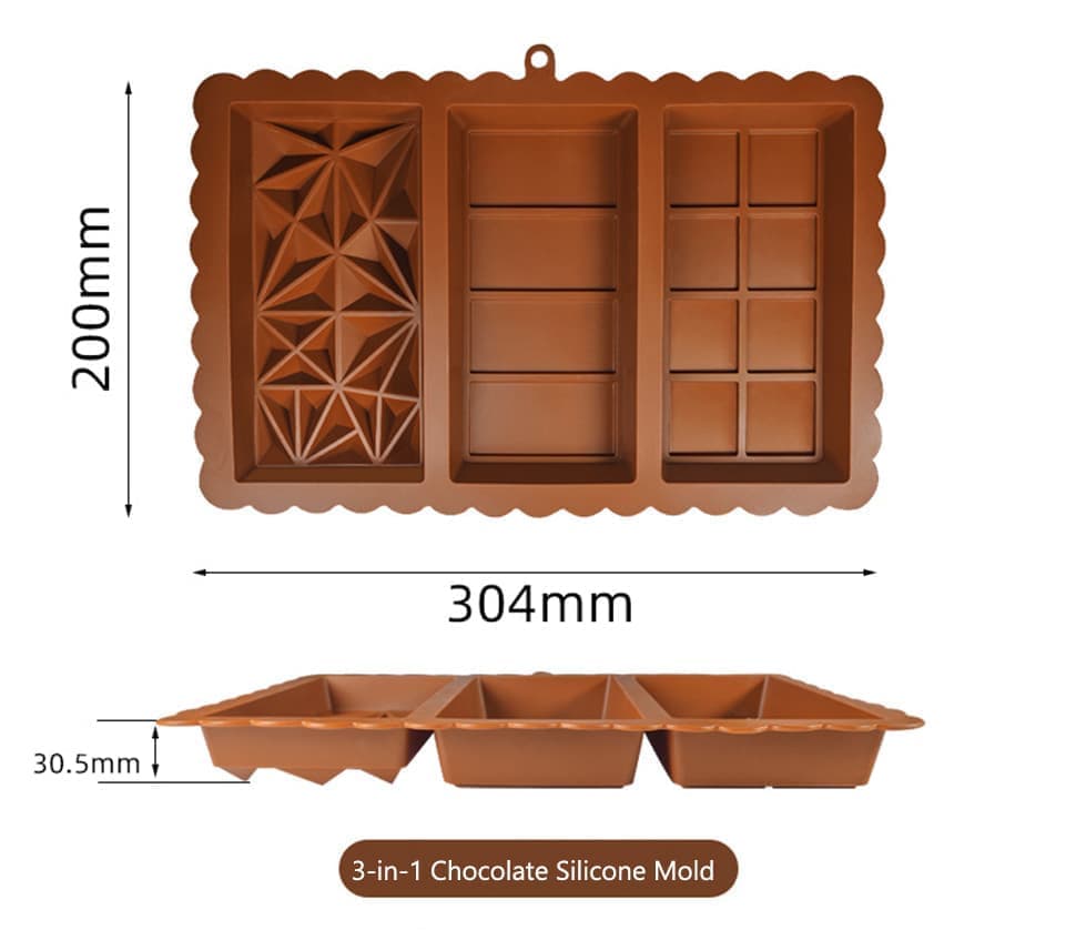 3-in-1 Chocolate Mold, Silicone BPA-Free, for Dubai - Image 3