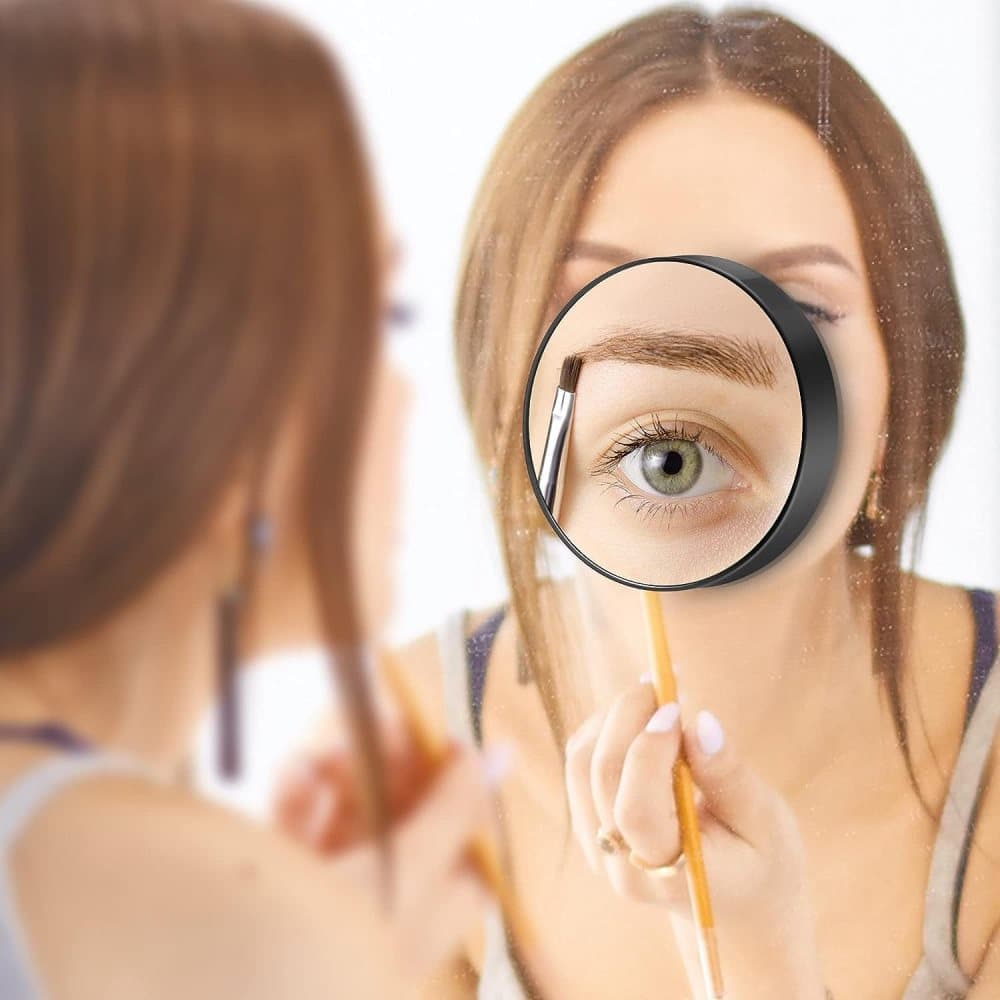 20X/30X Magnification Makeup Mirror with Tweezers, Black, 30X - Image 8