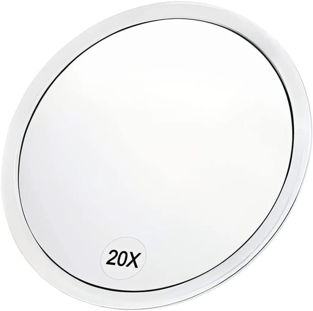 20X 30X Magnification Makeup Mirror with Tweezers, White, Practical Makeup Tool - Image 1