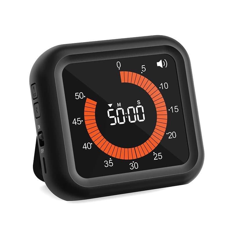 Rechargeable Visual Timer with Magnet and Stand, Adjustable Volume, 11 Hours 59 Minutes - Image 1