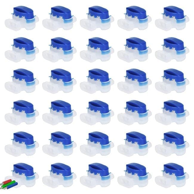 30 Pack Gel-filled Cable Connectors for Robotic Lawn Mower, Waterproof ABS with Resin for Garden Electrical Wire Repair, 30pcs - Image 1