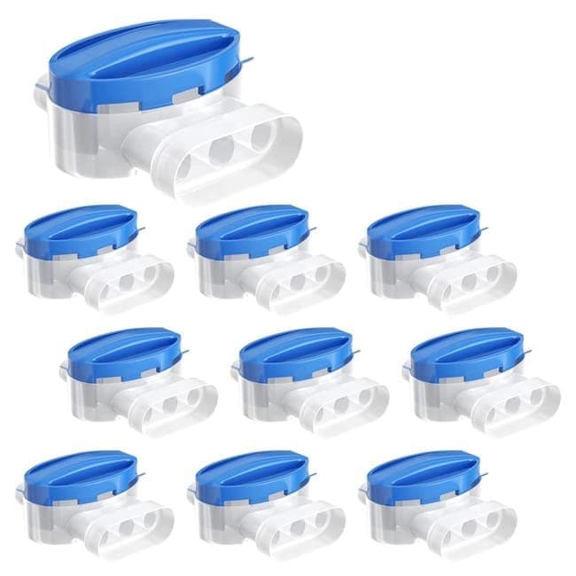 10 Pack Waterproof ABS Gel-filled Cable Connectors for Robotic Lawn Mower, with Resin for Garden Electrical Wire Repair, 10pcs - Image 1