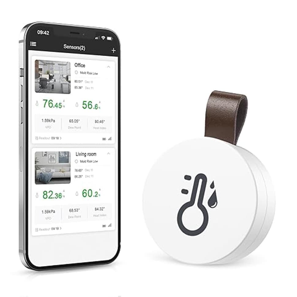 Wireless Bluetooth Thermometer Hygrometer with App Data Storage and Display - Image 1