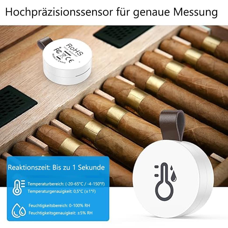 Wireless Bluetooth Thermometer Hygrometer with App Data Storage and Display - Image 2
