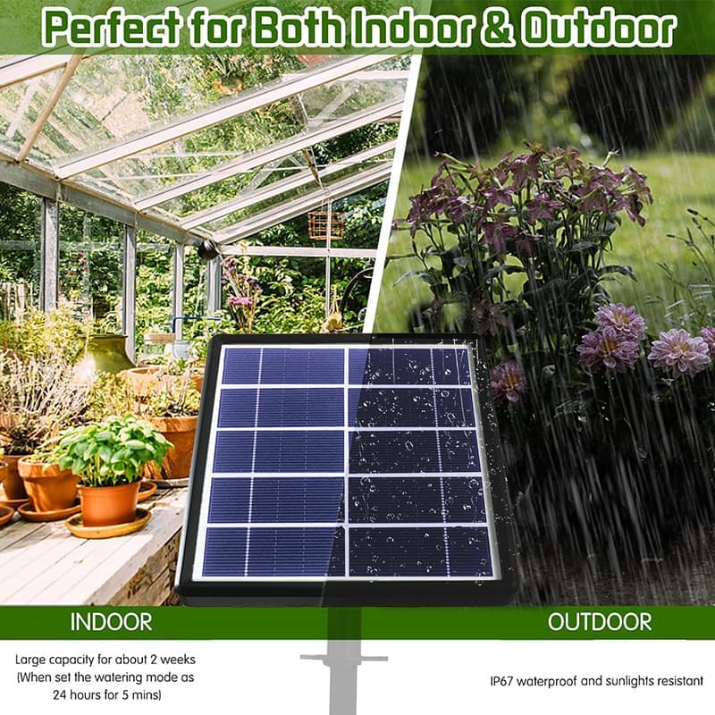 15m Solar Irrigation System with Timer, Automatic Drip Kit, Anti-Siphon, for Garden Greenhouse Vegetables - Image 5