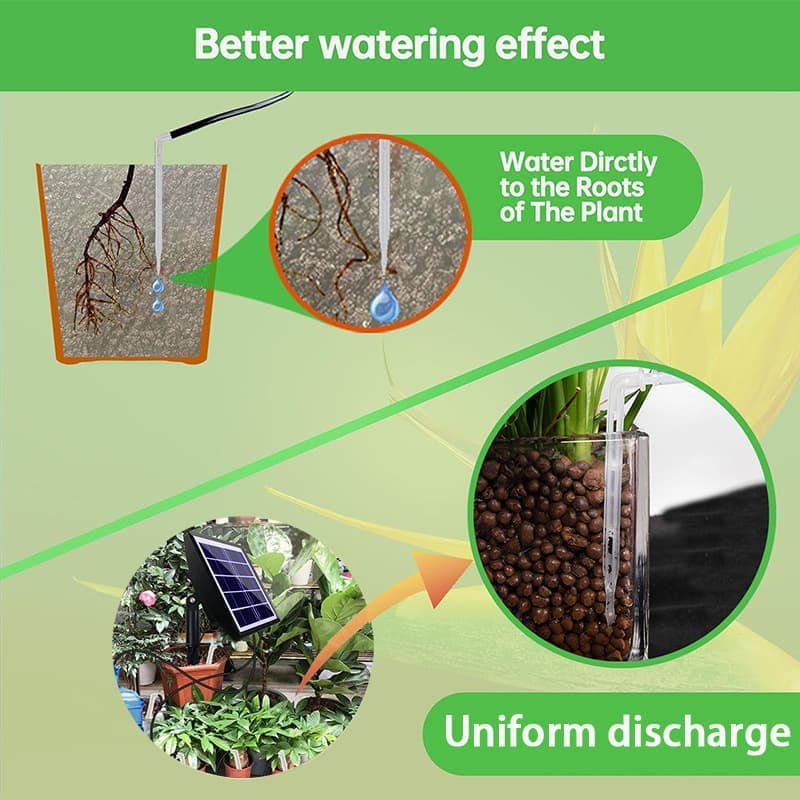15m Solar Irrigation System with Timer, Automatic Drip Kit, Anti-Siphon, for Garden Greenhouse Vegetables - Image 8