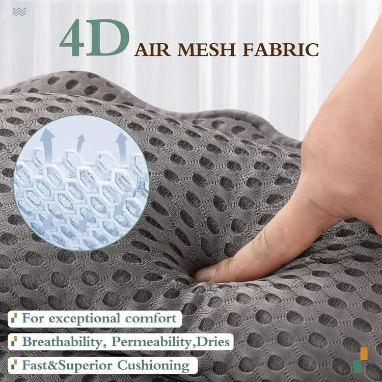 6-Pack Ergonomic Bathtub Pillow with 6 Strong Suction Cups, Support for Head Neck Shoulders & Back, 4D Design, Gray - Image 3