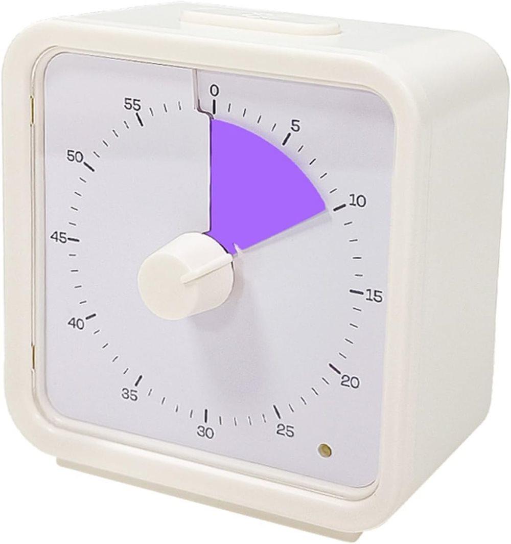 60 Minute Visual Timer for Kids Learning Classrooms and Meetings, Adjustable Volume with Magnet, Purple - Image 1