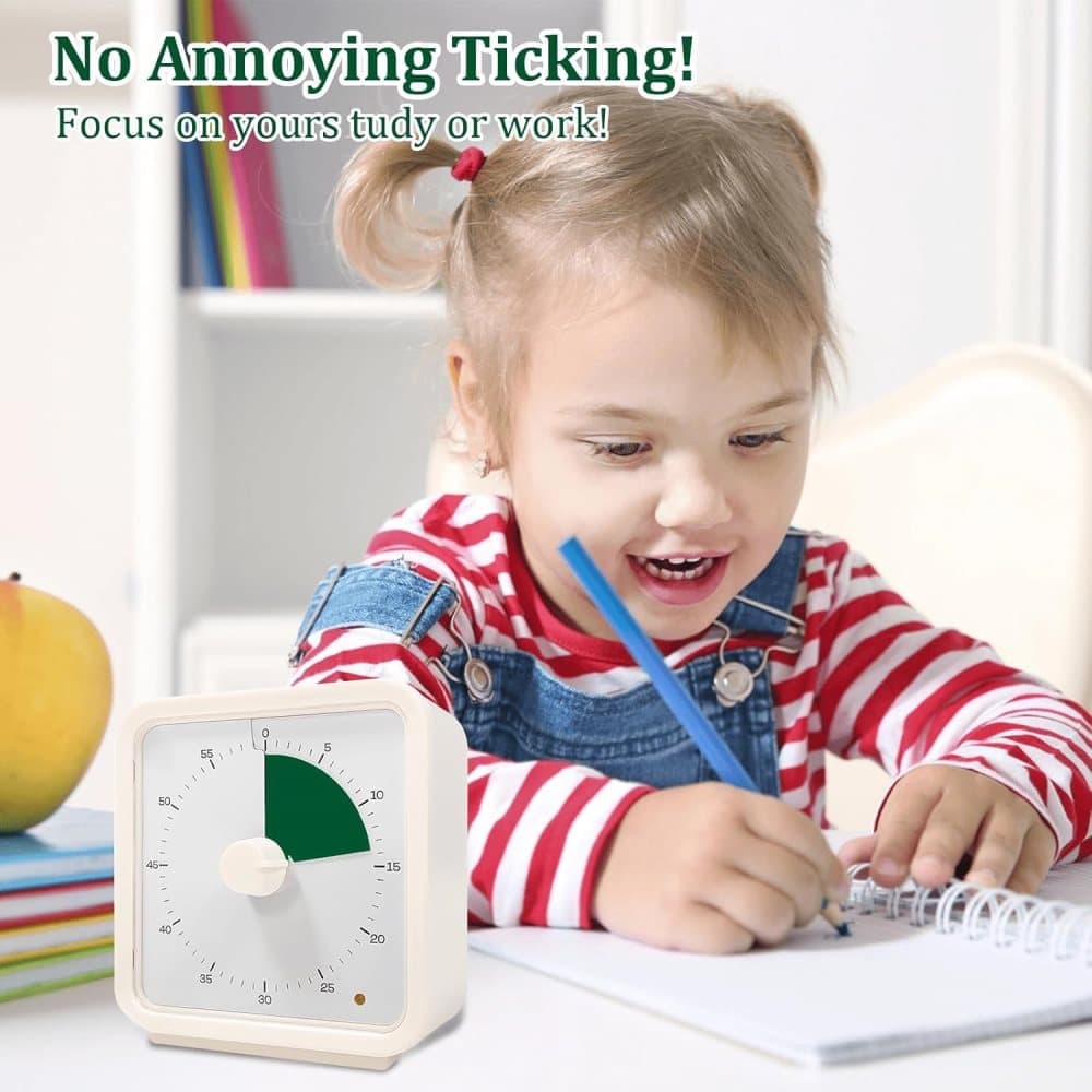 60 Minute Visual Timer for Kids Learning Classrooms and Meetings, Adjustable Volume with Magnet, Purple - Image 6