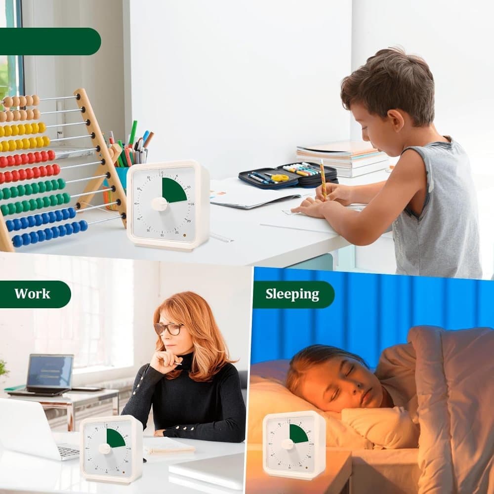 60 Minute Visual Timer for Kids Learning Classrooms and Meetings, Adjustable Volume with Magnet, Purple - Image 7