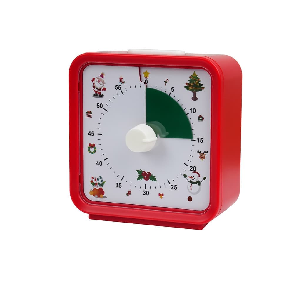 60 Minute Visual Timer for Kids Learning Classrooms Meetings, Adjustable Volume with Magnet, Red - Image 1