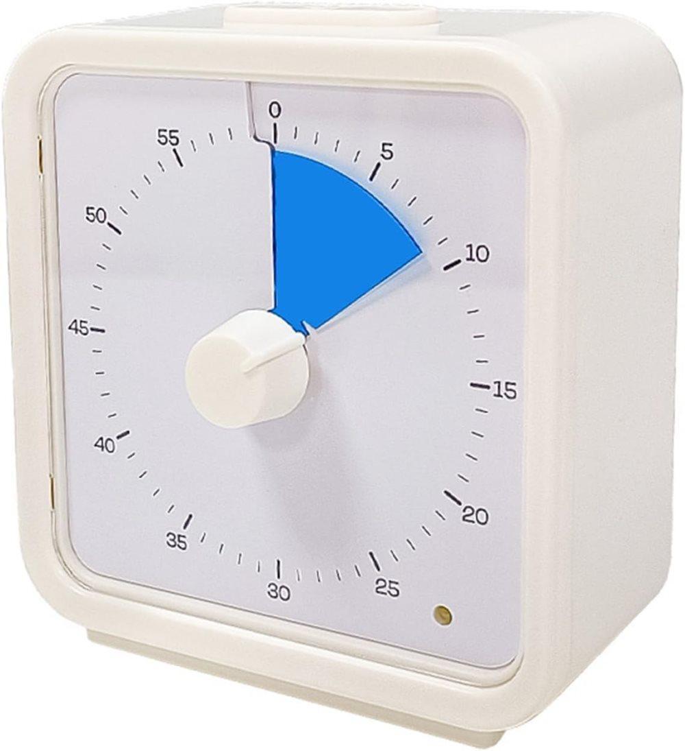 60 Minute Visual Timer for Kids Learning Classrooms Meetings, Adjustable Volume with Magnet, Blue - Image 1