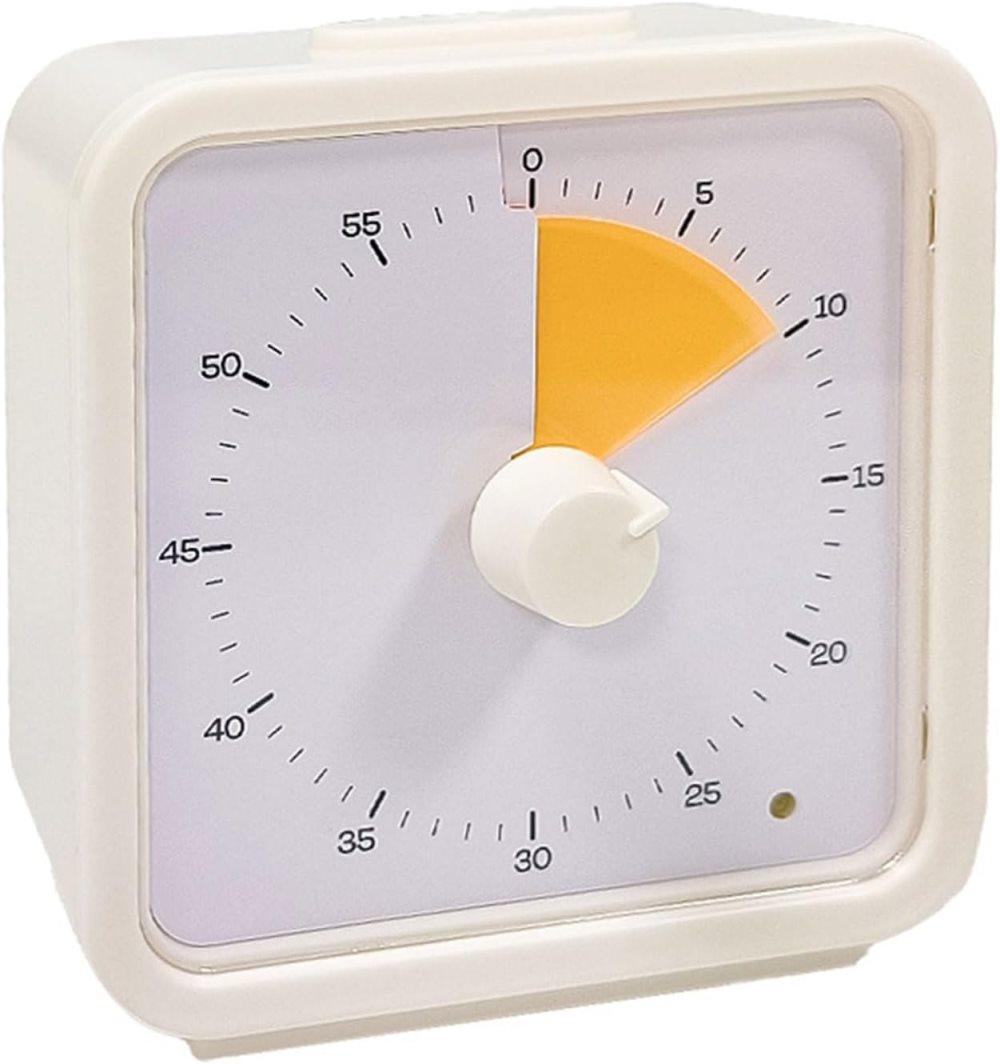 60 Minute Visual Timer for Kids, Adjustable Volume with Magnet, Yellow, 6.3 x 2.4 x 2.4 inches - Image 1
